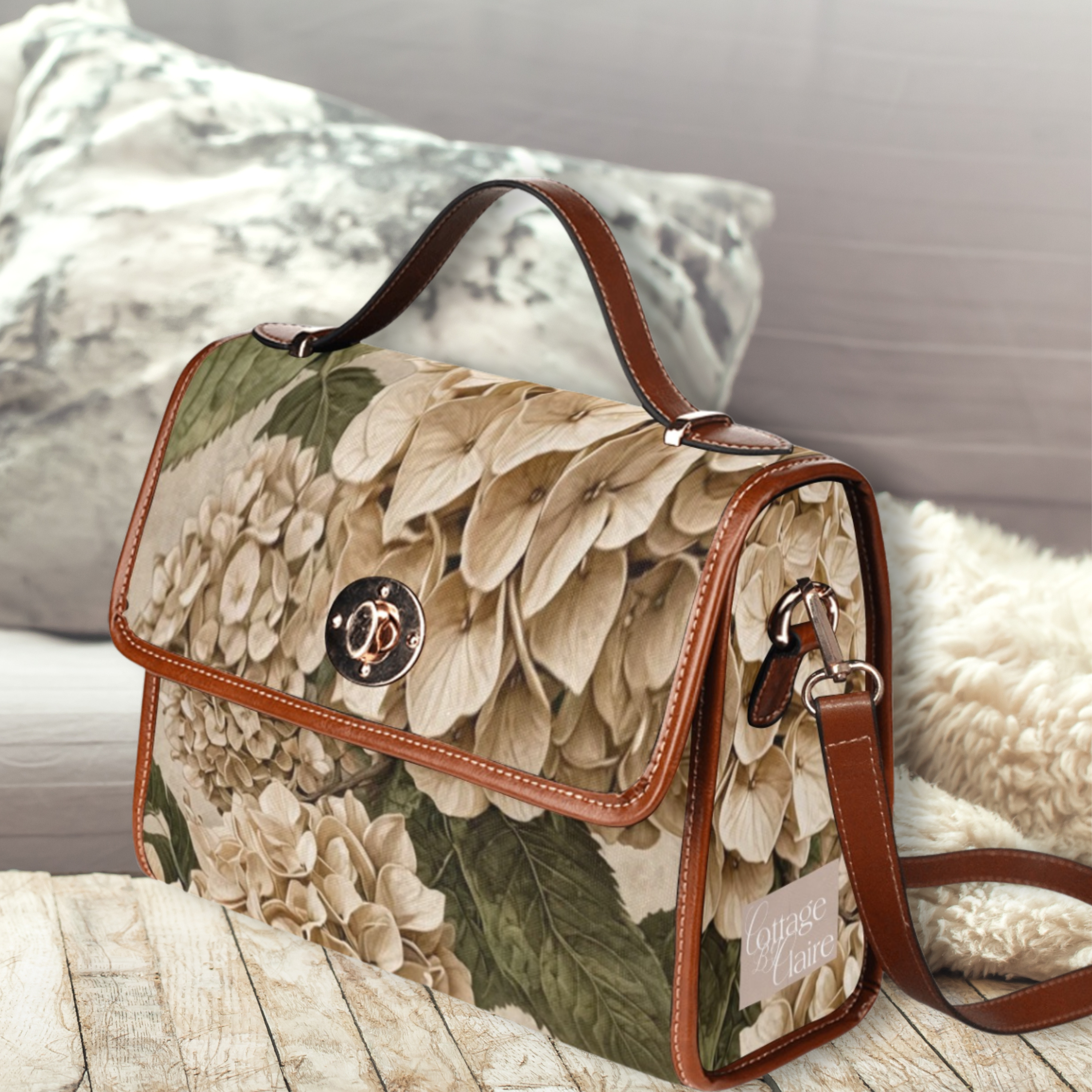 Hydrangea Satchel Bag