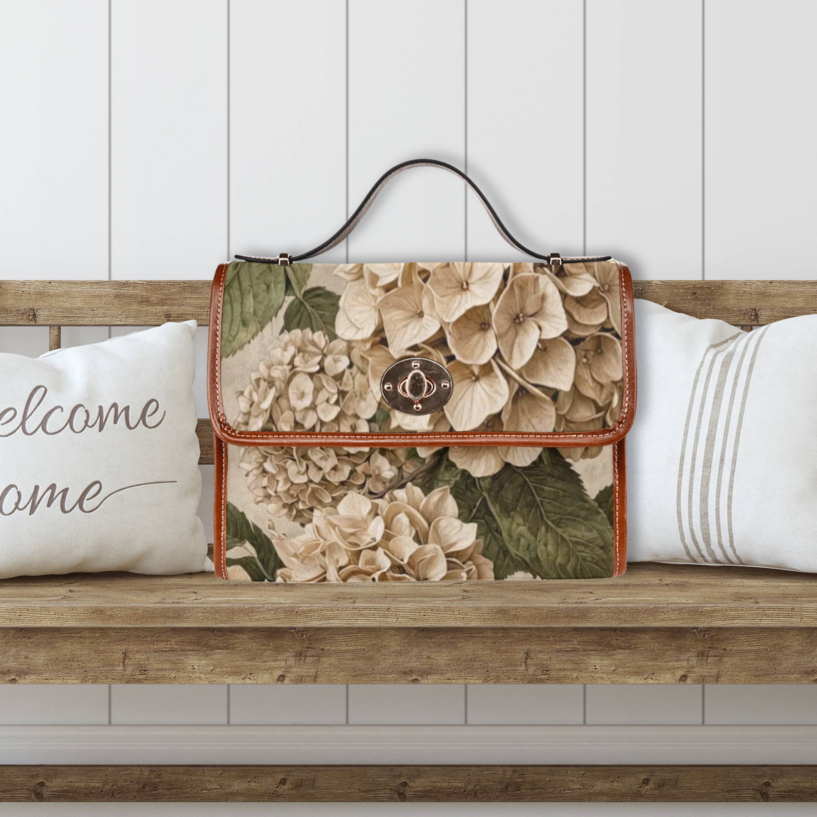 Hydrangea Satchel Bag