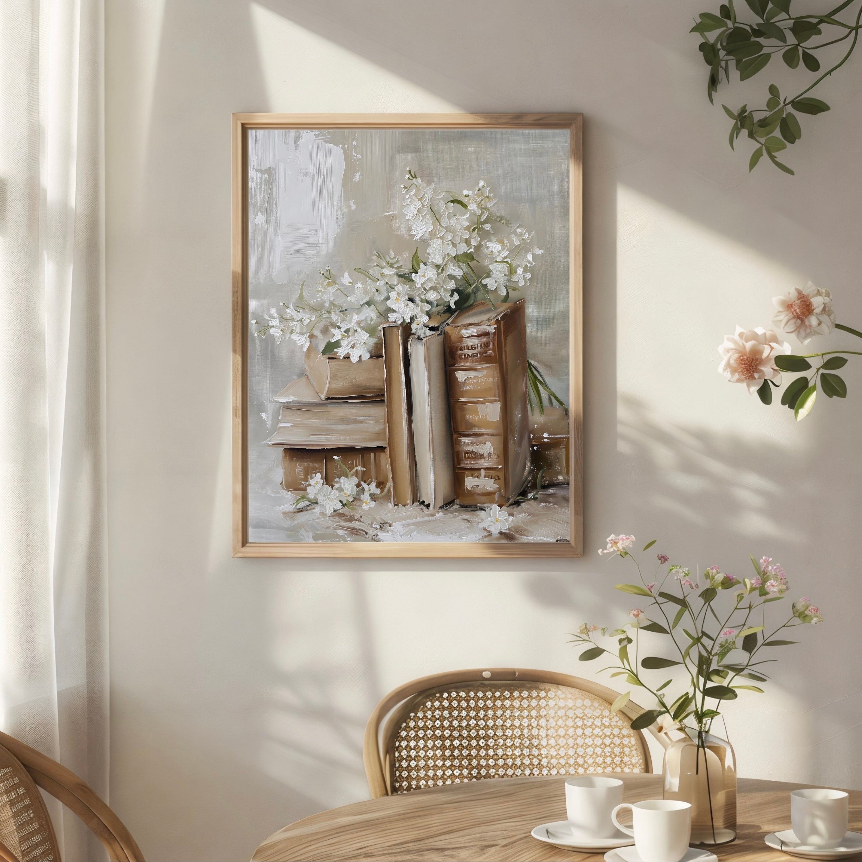 Classic flower books Print