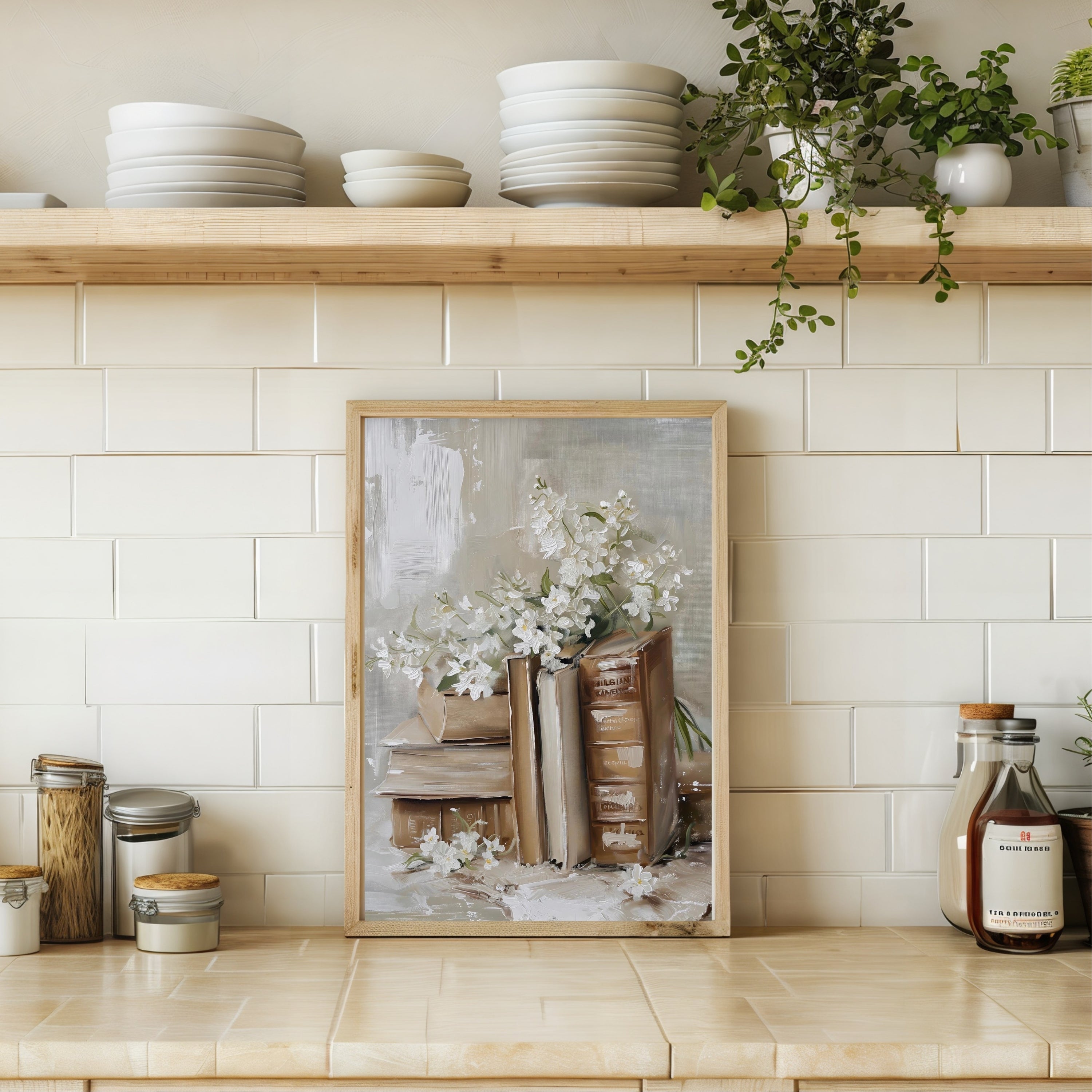 Classic flower books Print